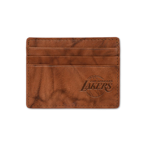 Los Angeles Lakers Embossed Genuine Leather Credit Card Wallet