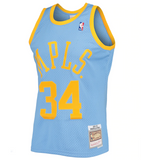 Los Angeles Lakers Mens Jersey Mitchell & Ness #34 Shaq O'Neal Powder Blue 2001-02 MPLS Swingman Jersey