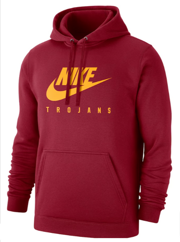 USC Trojans Mens Sweatshirt Club Pullover Hoodie Cardinal
