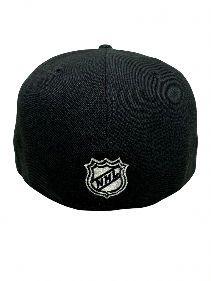 Los Angeles Kings Fitted New Era 59Fifty Black White Throwback Logo Cap Hat Black - THE 4TH QUARTER