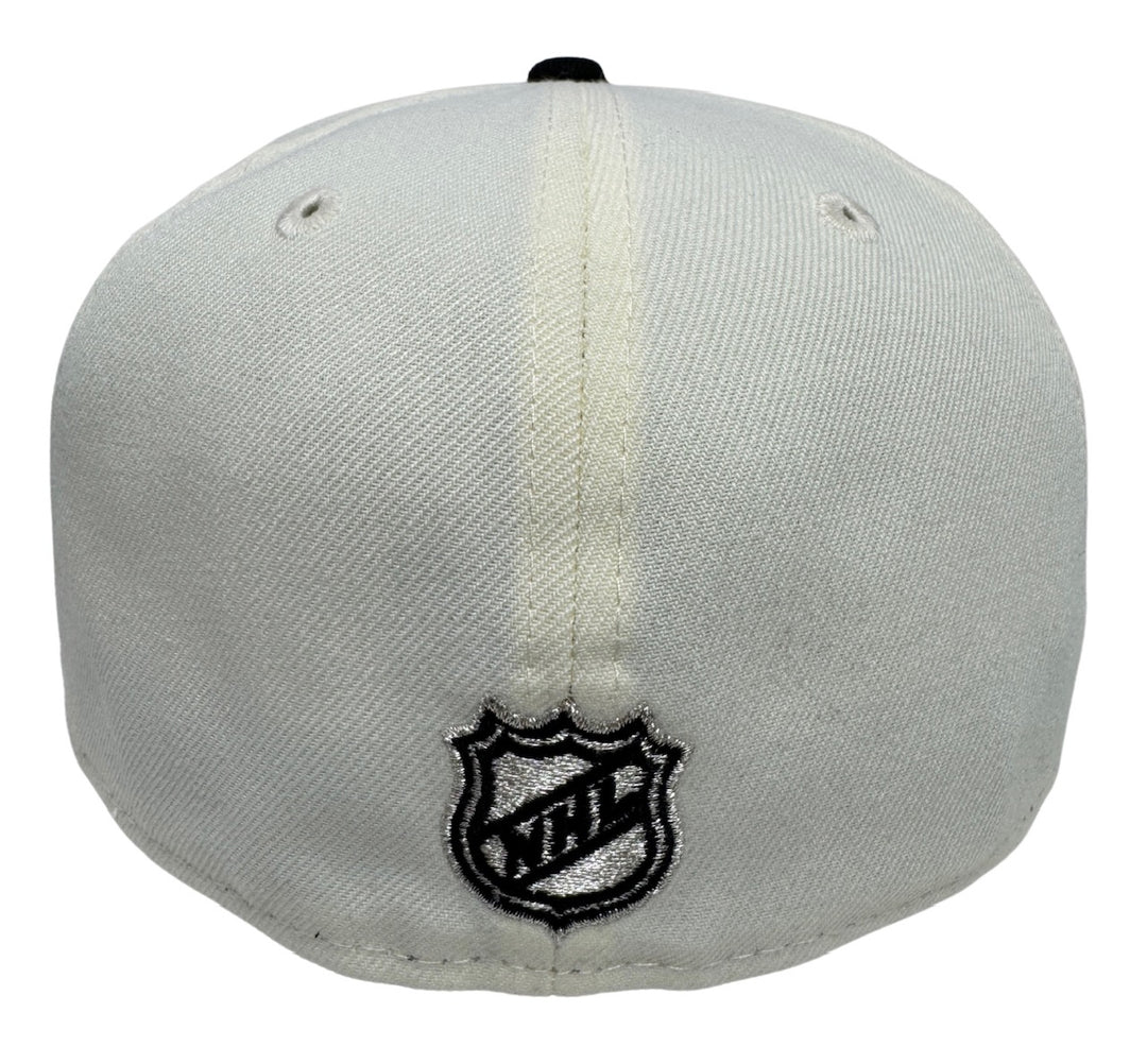 Los Angeles Kings Fitted New Era 59Fifty Throwback Logo Cap Hat Chrome Black - THE 4TH QUARTER