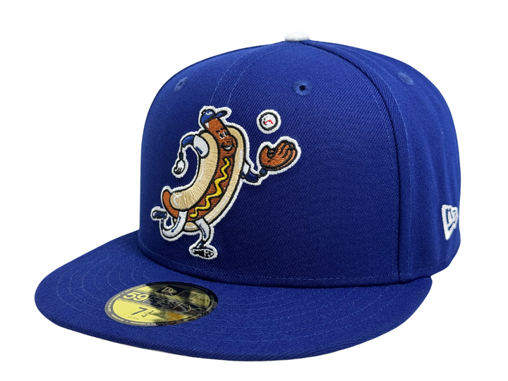 Los Angeles Dodgers New Era Fitted 59Fifty Dodger Dog Mascot 50th Stadium Blue Cap Hat - THE 4TH QUARTER