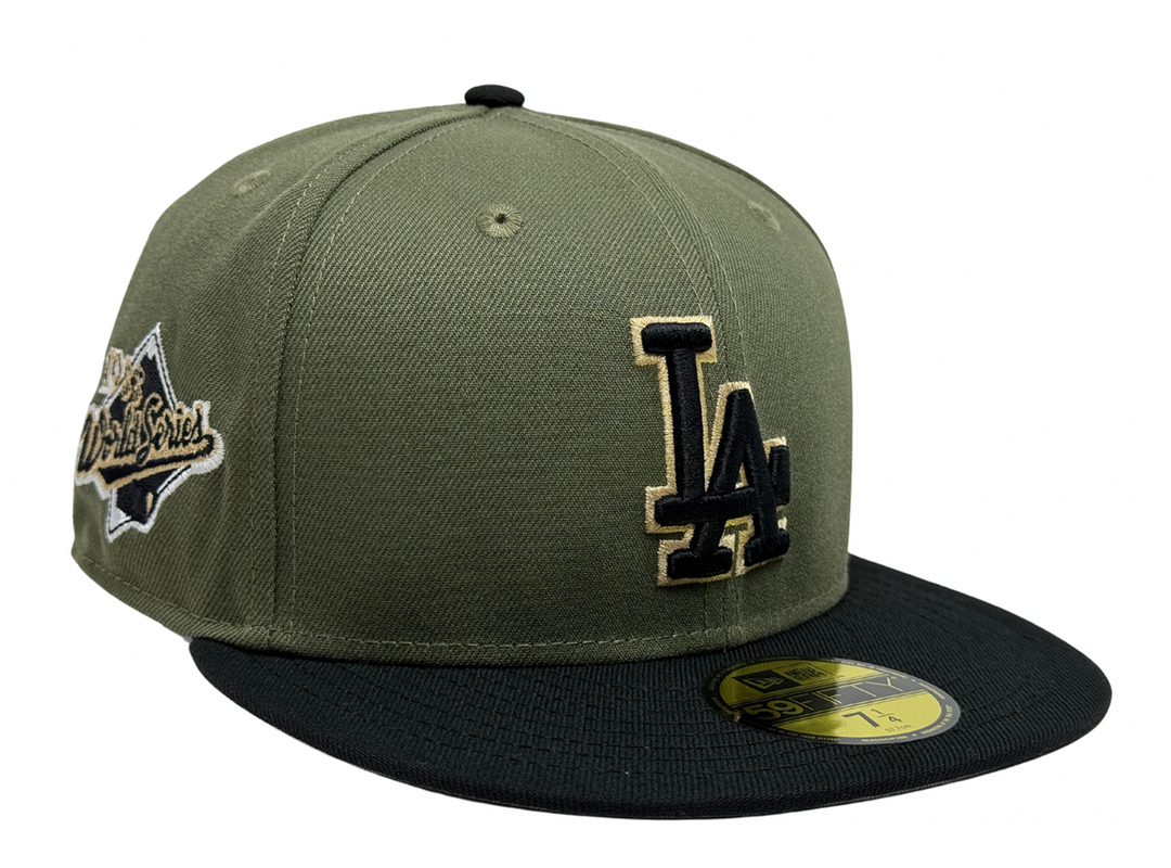 Los Angeles Dodgers Fitted New Era 59Fifty 88 World Series Olive Black Cap Hat Grey UV - THE 4TH QUARTER