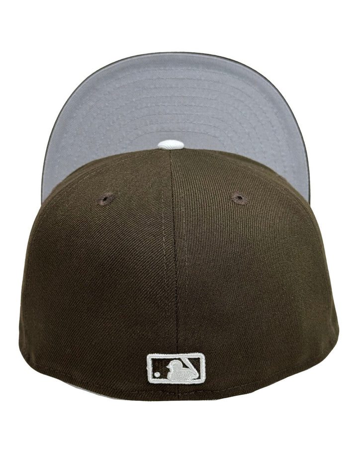 Los Angeles Dodgers Fitted New Era 59Fifty Gothic Northeast LA Brown Cap Hat Grey UV - THE 4TH QUARTER