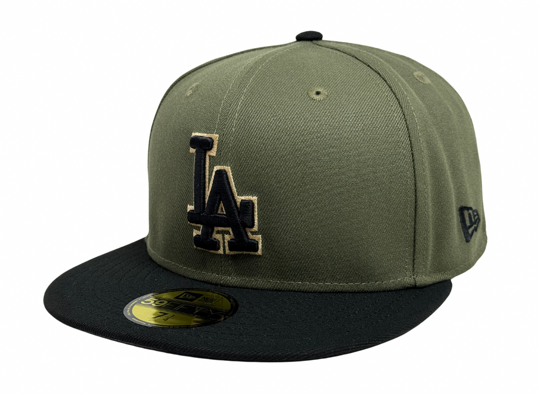 Los Angeles Dodgers Fitted New Era 59Fifty 88 World Series Olive Black Cap Hat Grey UV - THE 4TH QUARTER