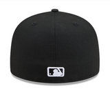 Anaheim Angels Fitted New Era 59Fifty White Logo Black Cap Hat Grey UV