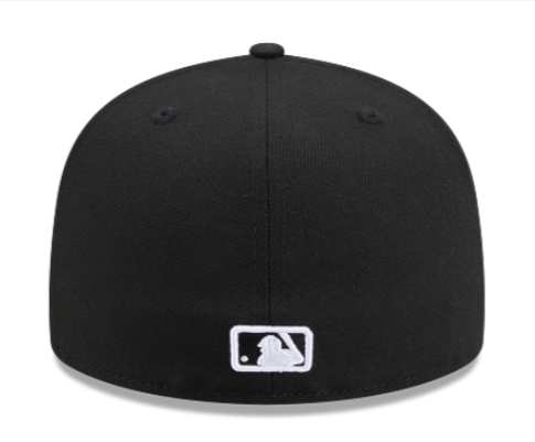 San Francisco Giants Fitted New Era 59Fifty White Outline Black Cap Hat Grey UV