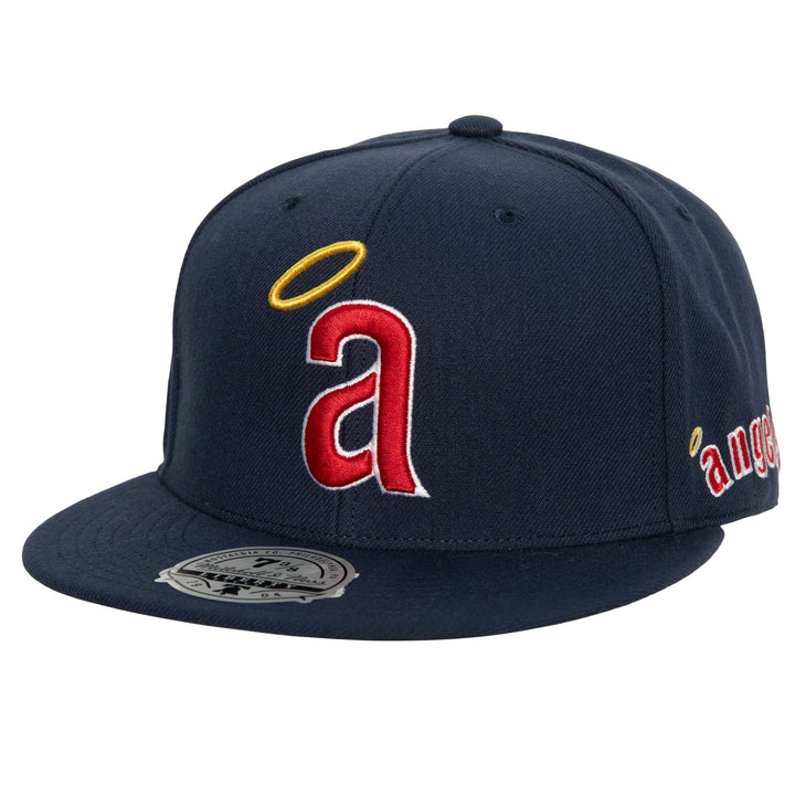 Anaheim Angels Mitchell &amp; Ness Fitted Bases Loaded Coop Cap Hat Grey UV - THE 4TH QUARTER