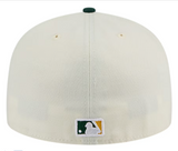 Oakland Athletics Fitted 59Fifty New Era Chrome Green Cap Hat Grey UV