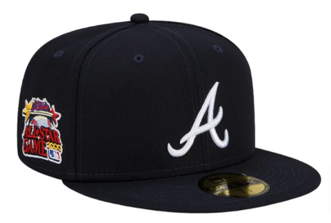 Atlanta Braves Fitted New Era 59FIFTY Navy 2000 ASG Cap Hat Grey UV