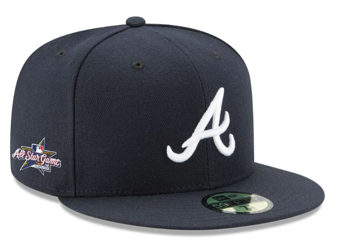 Atlanta Braves Fitted New Era 59Fifty 2025 All Star Game Navy Hat Cap - THE 4TH QUARTER
