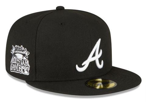 Atlanta Braves Fitted New Era 59FIFTY 2000 ASG Black White Cap Hat Grey UV