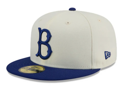Brooklyn Dodgers Kids Fitted 59Fifty New Era Chrome Blue Cap Hat Grey UV