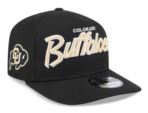 Colorado Buffaloes Snapback New Era 9Fifty A-Frame Script Black Cap Hat