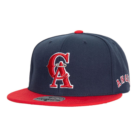 California Angels Mitchell & Ness Fitted Bases Loaded Coop Cap Hat Grey UV