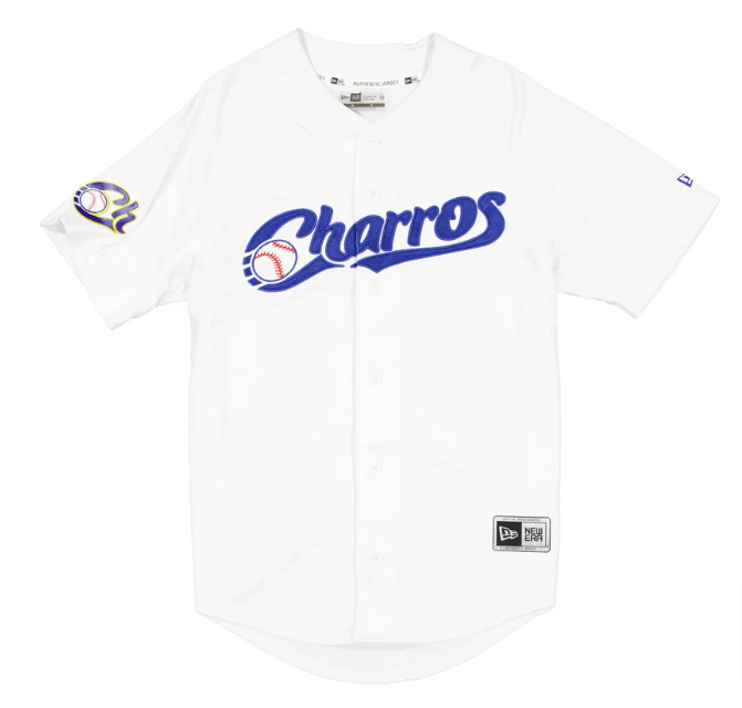 Charros De Jalisco Men's New Era Home Replica Jersey White - THE 4TH QUARTER