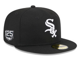 Chicago White Sox Fitted 59Fifty New Era Black 125th Anniversary 2025 Cap Hat