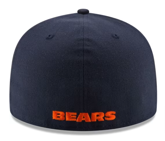 Chicago Bears Fitted New Era 59FIFTY Basic Navy Cap Hat - THE 4TH QUARTER