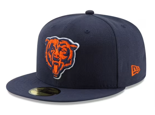 Chicago Bears Fitted New Era 59FIFTY Basic Navy Cap Hat - THE 4TH QUARTER