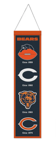 Chicago Bears Heritage Evolution Wool Banner