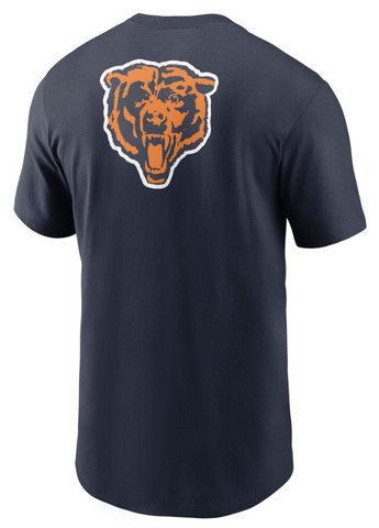 Chicago Bears Mens T-Shirt Rewind Front and Back Hit Essential Tee