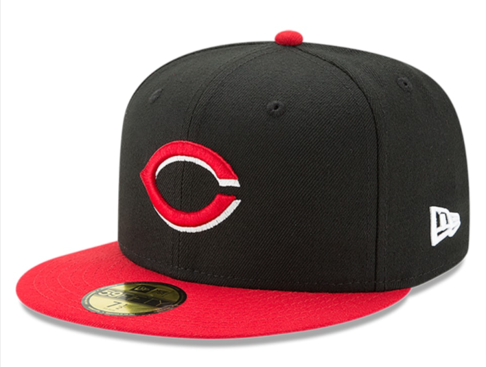 Cincinnati Reds Fitted New Era 59FIFTY Alternate On-Field Black Red Cap Hat - THE 4TH QUARTER