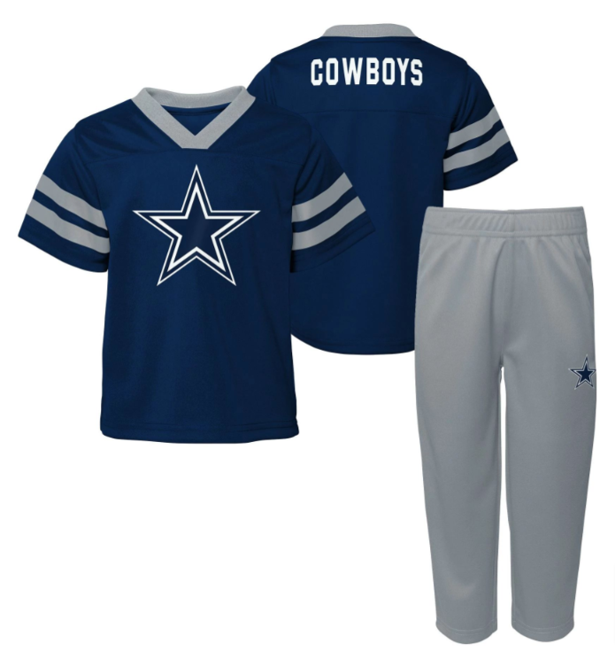 Dallas Cowboys Toddler (2T-4T) Logo Red Zone 2 Piece Jersey Set - THE 4TH QUARTER