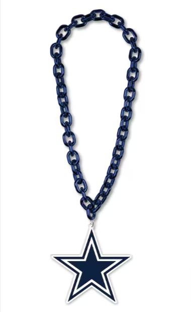 Dallas Cowboys 3D Foam Fan Big Chain Necklace - THE 4TH QUARTER