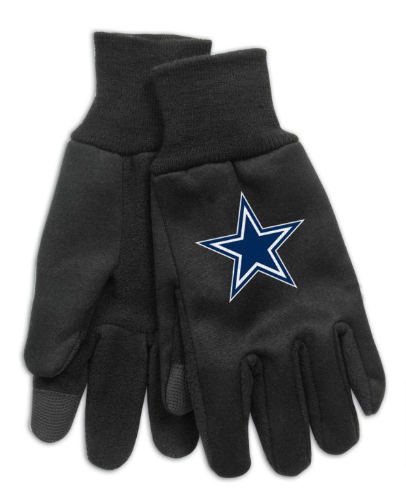 Dallas Cowboys Technology Gloves Black - THE 4TH QUARTER