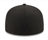 Dallas Cowboys Fitted New Era 59Fifty Black on Black Cap Hat - THE 4TH QUARTER