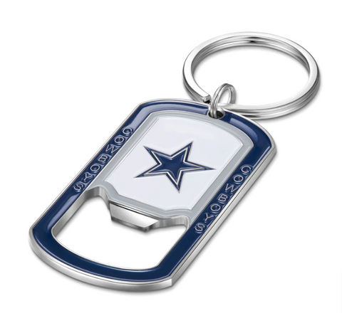 Dallas Cowboys Key Chain Dog Tag Bottle Opener Key Ring