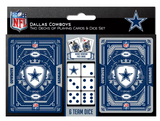 Dallas Cowboys 2-Pack Playing cards & Dice Set for Adults