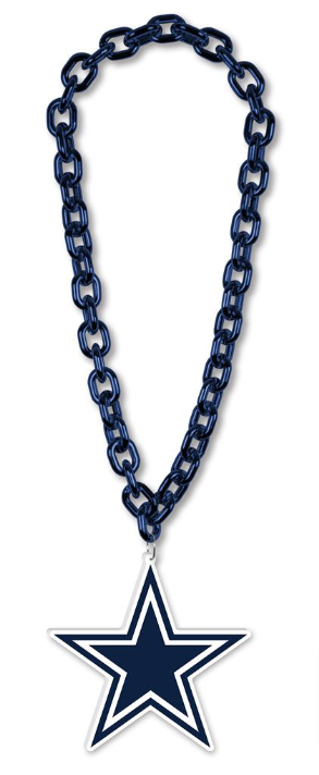 Dallas Cowboys WinCraft Big Chain Foam Blue Necklace - THE 4TH QUARTER