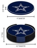 Dallas Cowboys 4 Piece PVC Coasters Set