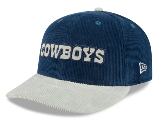 Dallas Cowboys Snapback New Era 9Fifty Corduroy Navy Grey Hat Cap Green UV