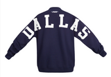 Dallas Cowboys Mens Sweatshirt Pro Standard Wingspan Drop Shoulder Fleece Crew Neck Navy