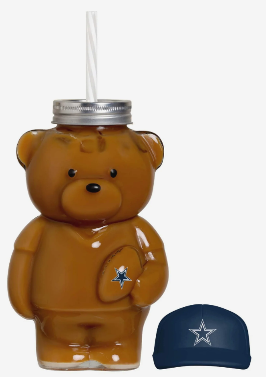 Dallas Cowboys Glass Bear Tumbler