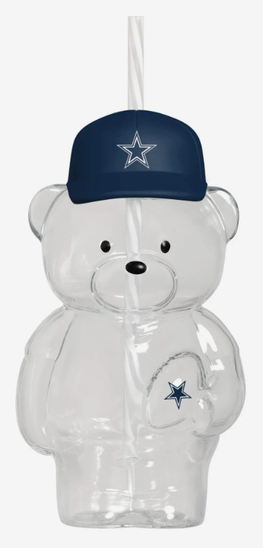 Dallas Cowboys Glass Bear Tumbler