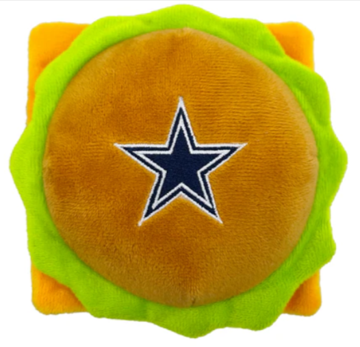 Dallas Cowboys Pet Dog Plush Hamburger Dog Toy - THE 4TH QUARTER