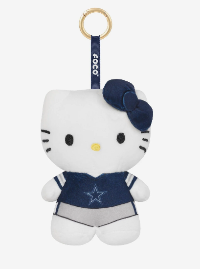 Dallas Cowboys Plush Hello Kitty Bag Charm Keychain