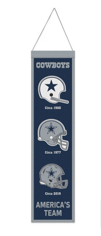 Dallas Cowboys Heritage Evolution Wool Banner