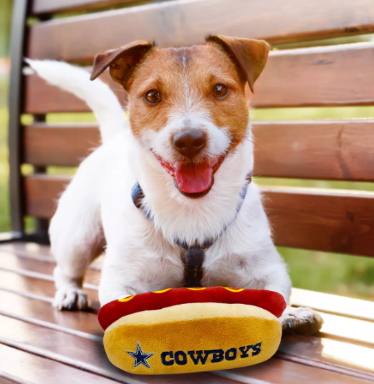 Dallas Cowboys Pet Dog Plush Hot Dog Toy