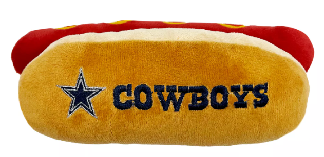 Dallas Cowboys Pet Dog Plush Hot Dog Toy