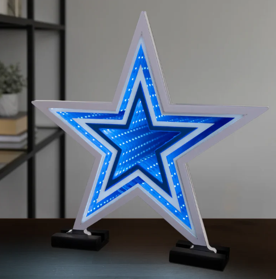 Dallas Cowboys LED Infinity Logo Acrylic Light - THE 4TH QUARTER