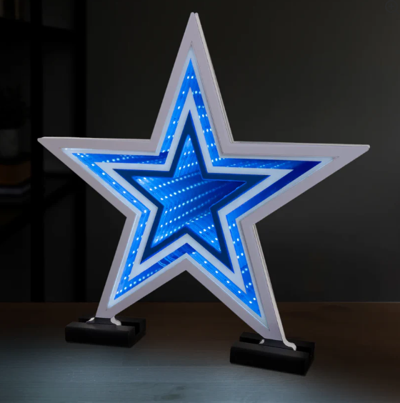 Dallas Cowboys LED Infinity Logo Acrylic Light - THE 4TH QUARTER