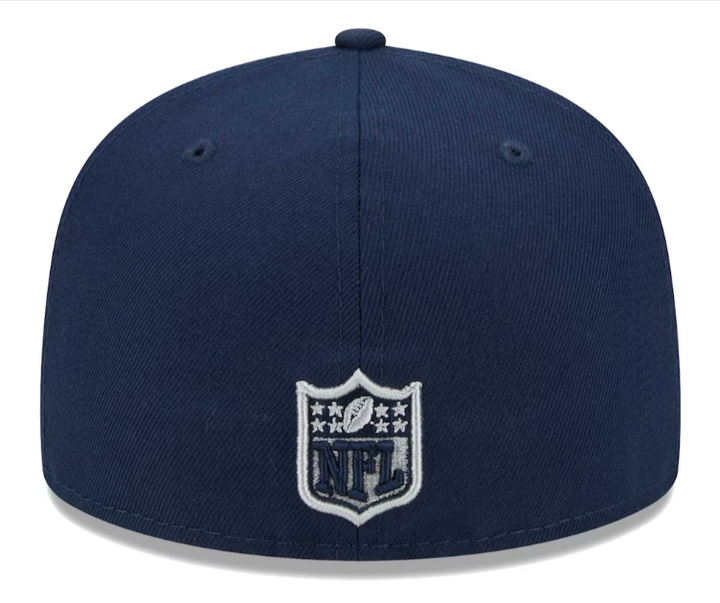 Dallas Cowboys Fitted New Era 59Fifty Main Cap Hat Navy - THE 4TH QUARTER