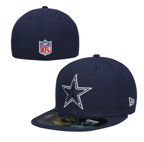 Dallas Cowboys Fitted New Era 59Fifty Classic On-Field Cap Hat Navy - THE 4TH QUARTER