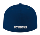 Dallas Cowboys Fitted New Era 59Fifty Day of the Dead Sugar Skull Navy Cap Hat Grey UV