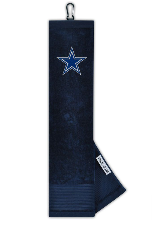 Dallas Cowboys Face/Club Embroidered Golf Towel - THE 4TH QUARTER