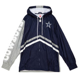 Dallas Cowboys Mens Jacket Mitchell & Ness Undeniable Full Zip Windbreaker